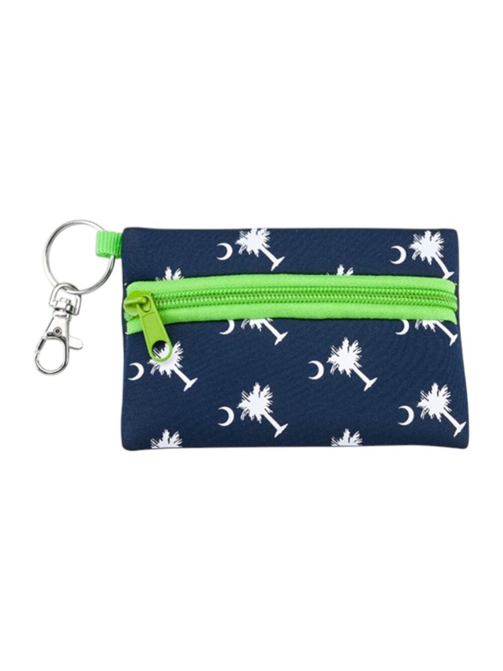 Palmetto Moon Neoprene Zippered Student ID Case with Key Ring